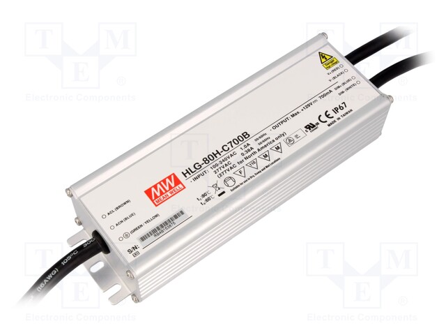 MEAN WELL HLG-80H-C700B - Power supply: switched-mode