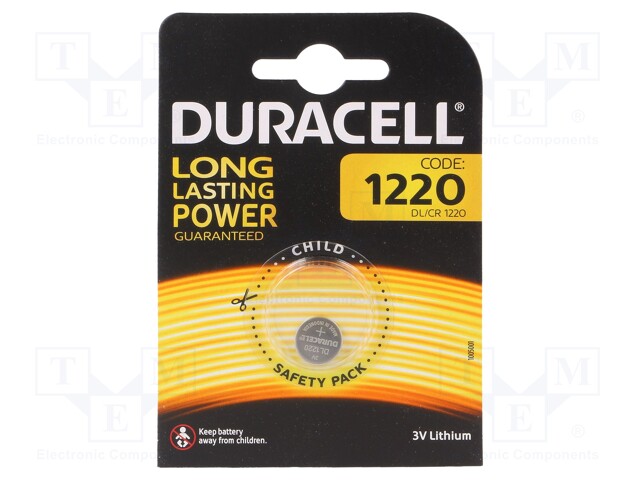 DURACELL DL1220 - Battery: lithium