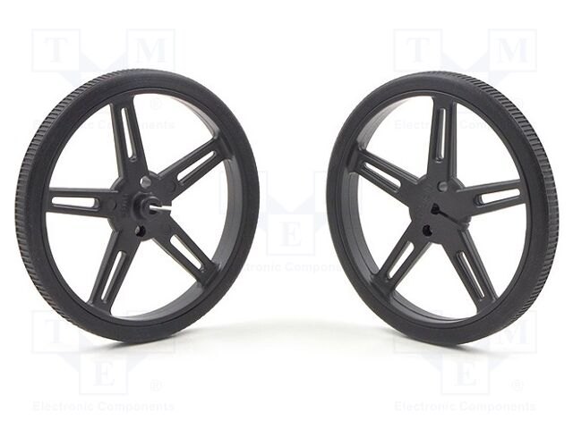 POLOLU WHEEL 70X8MM PAIR – BLACK