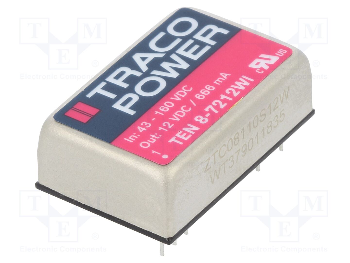 Ausgang: 12VDC 8W Uin: 43÷160VDC Out: 666mA Wandler: DC/DC DIP24 - Bild 1 von 20
