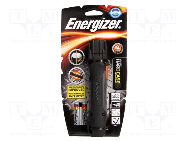 HARD CASE PRO 2AA ENERGIZER - Taschenlampe: LED | wasserfest; Anz.Dioden:  1; 300lm; HARDCASE; HARDCASE2AA | TME - Elektronik Bauteile