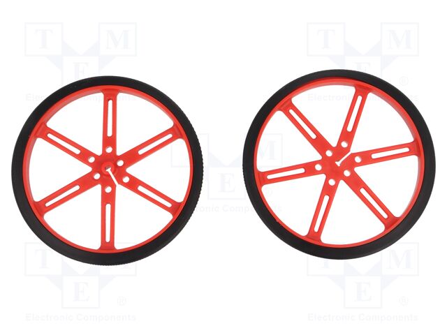 WHEEL 90×10MM PAIR RED WHEEL 90×10MM PAIR RED