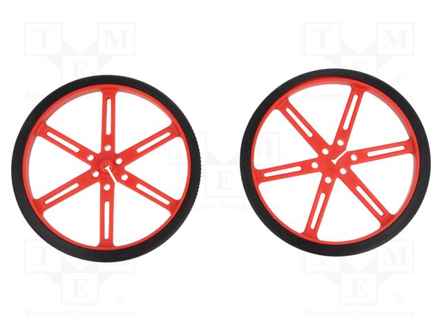 WHEEL 90×10MM PAIR RED