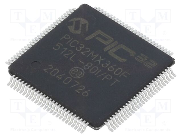 PIC32MX360F512L-80I/PT