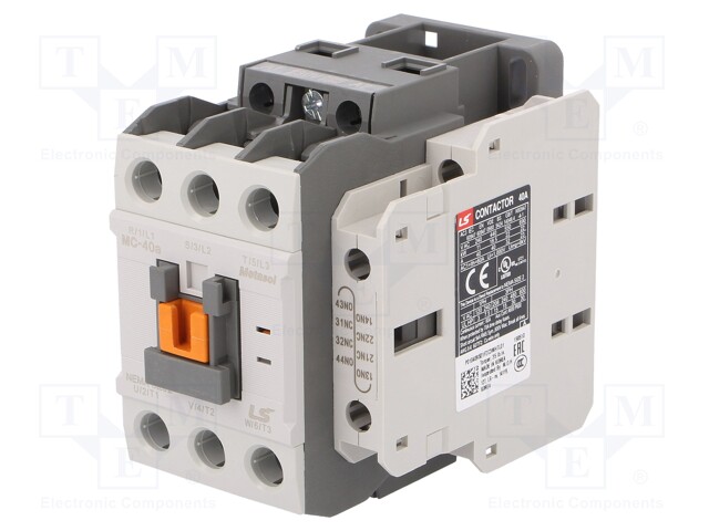 MC-40A 1A1B ELECTRIC - Contactor: 3-polar | NO x3; Contactos NO + NC; 230VCA; MC-40A-230VAC | TME - Elektroniikka komponentit