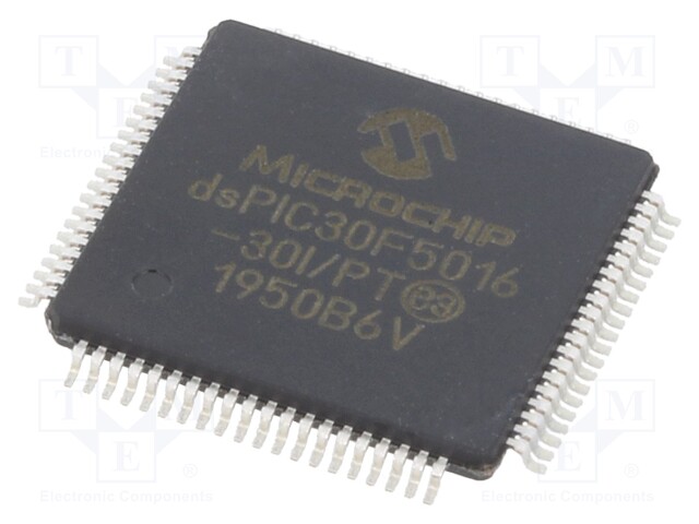 MICROCHIP TECHNOLOGY DSPIC30F5016-30I/PT - IC: dsPIC microcontroller