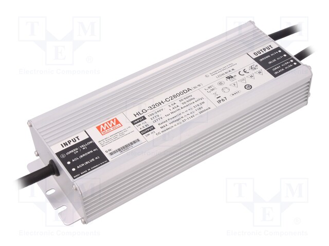 MEAN WELL HLG-320H-C2800DA - Power supply: switched-mode