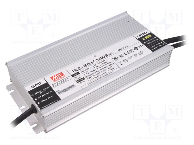 MEAN WELL HLG-480H-C1400B - Power supply: switched-mode