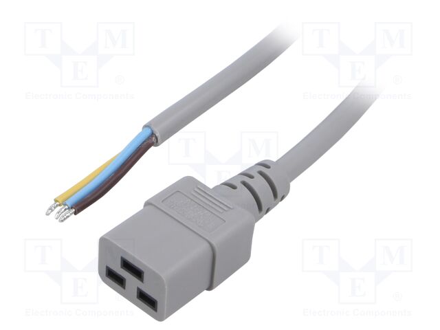 LT-549 H05VV-F 3X1.5 GRY 1.8M END R LT-549 H05VV-F 3X1.5 GRY 1.8M END R