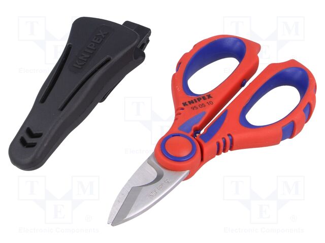 95 05 10 SB KNIPEX - Tijeras, para eléctricos,para cables; 160mm; Filo:  aprox.56 HRC; KNP.950510SB