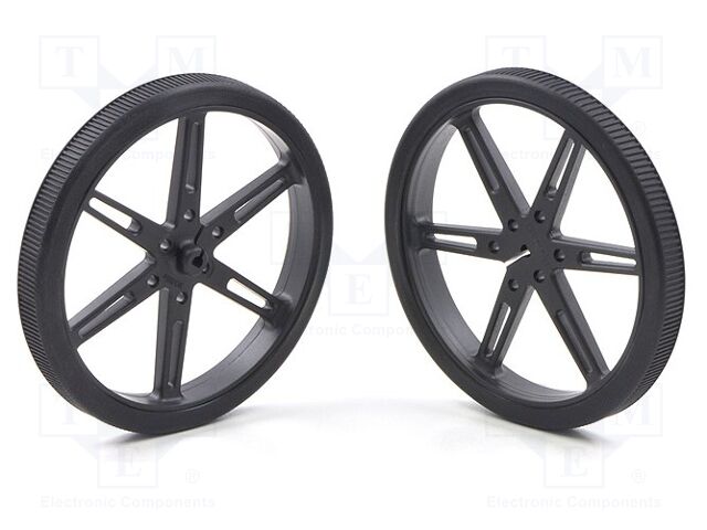 POLOLU WHEEL 80X10MM PAIR – BLACK