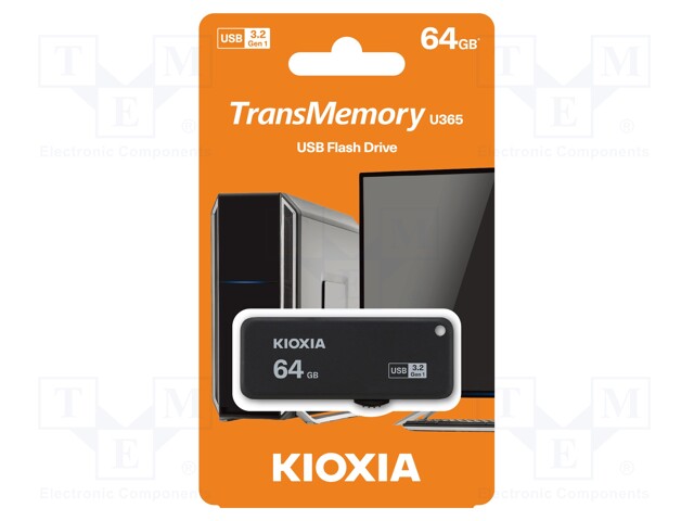 LU365K064GG4 KIOXIA - Pendrive  USB 3.0; 64GB; USB A; YAMABIKO
