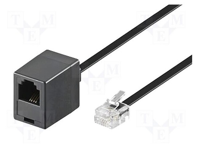 plakboek omvang Nieuwheid 68260 Goobay - Kabel: telefonisch | RJ11-aansluiting,RJ11-stekker; 6m;  zwart; TEL-RJ11-PS-BK/06 | TME - Elektronische Componenten
