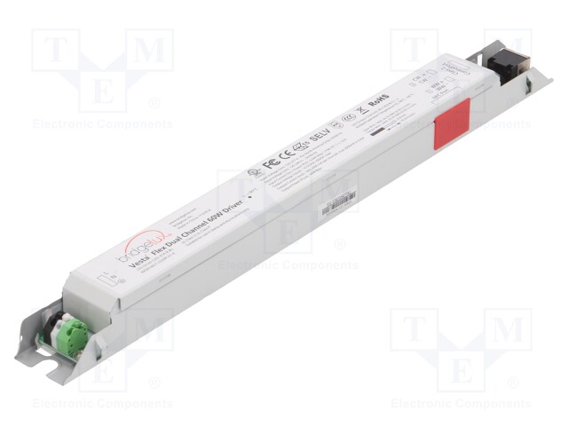 BXDR-60LT-U220P-01-A | Tápegység: impulzusos; LED; 60W; 14÷57VDC; 0÷2000mA; 120÷277VAC