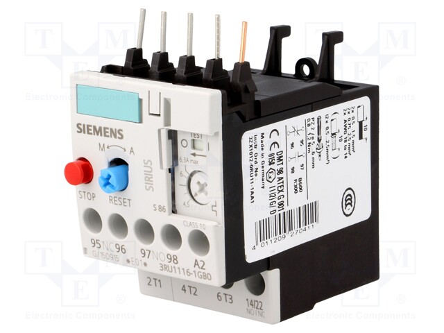 SIEMENS 3RU1116-1GB0 - Thermal relay