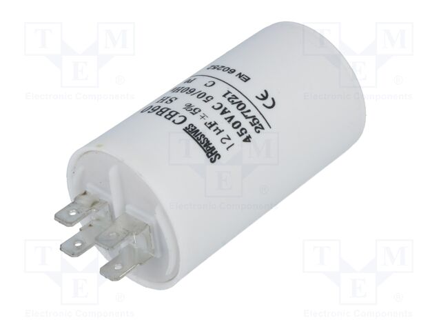 für Motoren, Betrieb 12uF 450V ±5% Kondensator: Polypropylen - Bild 7 von 40