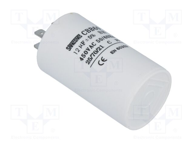 für Motoren, Betrieb 12uF 450V ±5% Kondensator: Polypropylen - Bild 9 von 40