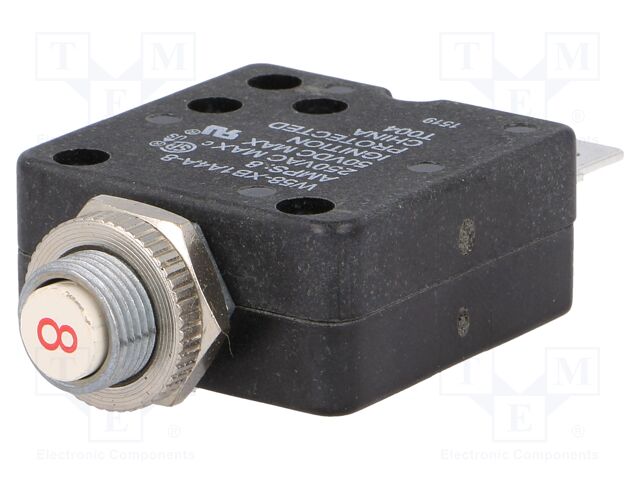 2-1393249-2 | Circuit breaker; Urated: 250VAC; 50VDC; 8A; SPST-NC; Poles: 1; MCB