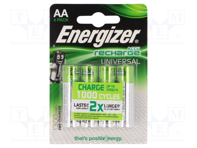 ENERGIZER AA-HR6 1300MAH - Re-battery: Ni-MH