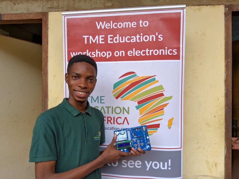 TME Education Ambassador, Loic Dessap, wins an award during Arduino Day 2019!