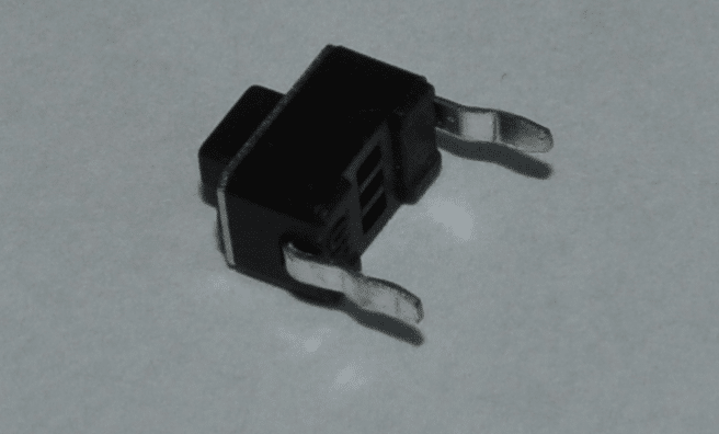 Fig. 10 The momentary monostable switch is difficult to place on the breadboard.