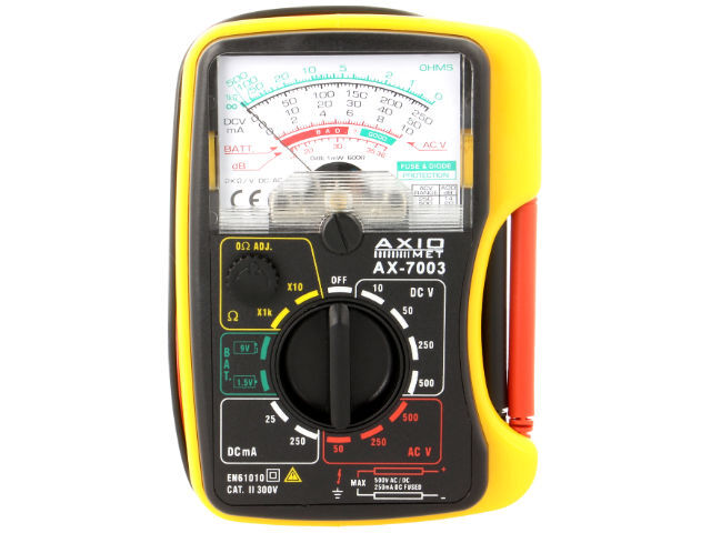 Analogue multimeters from Axiomet