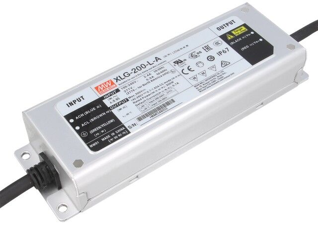 Neue LED-Treiber von der Serie XLG-200 und XLG-240 von Mean Well