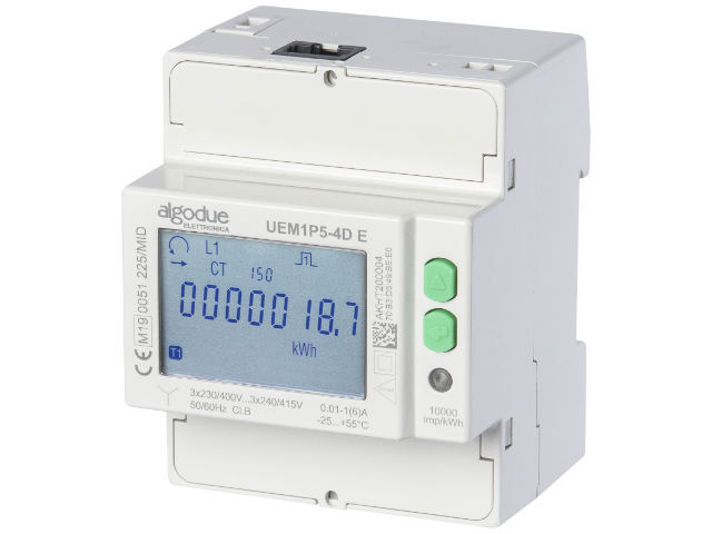 Contadores de electricidad trifásicos Algodue de la serie UEM1P5