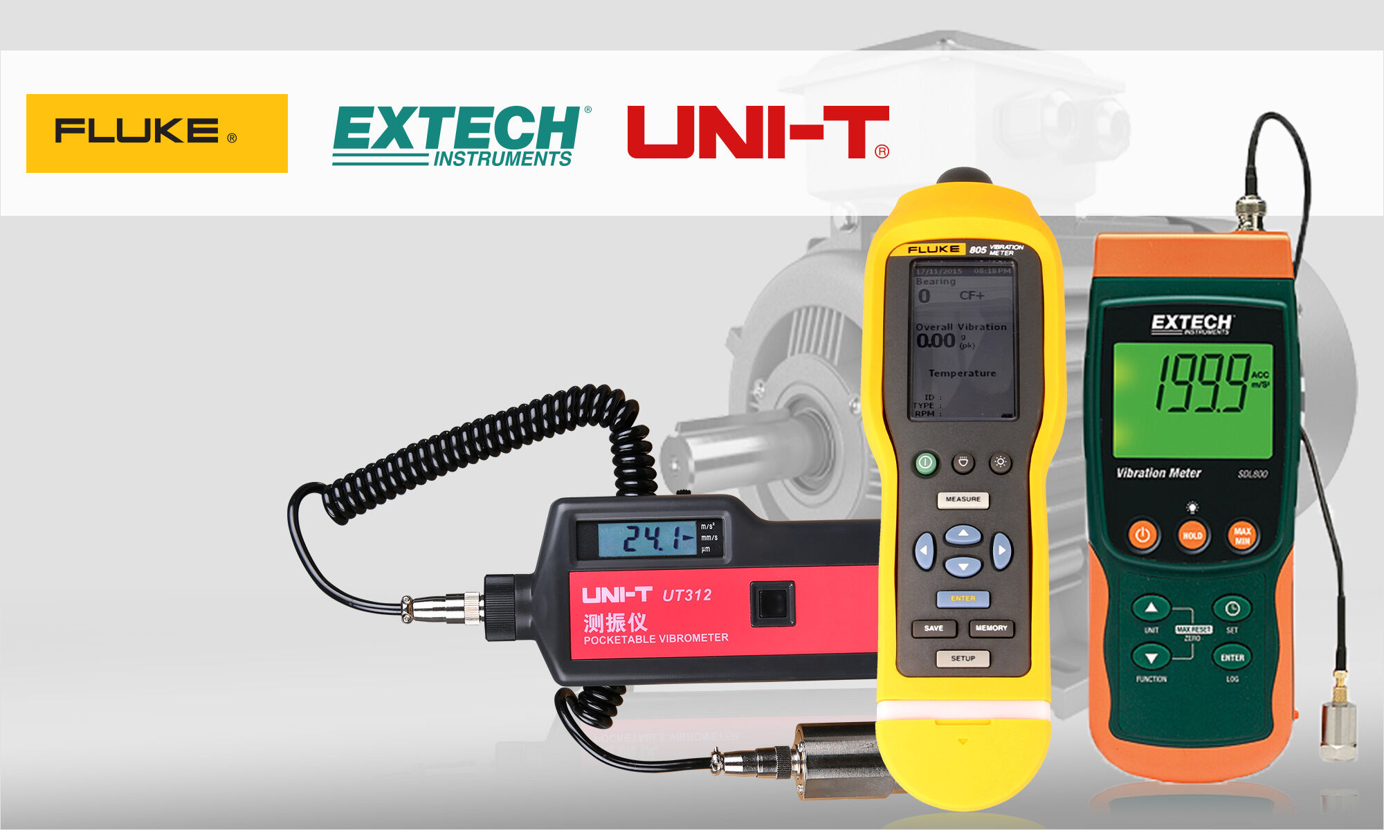 Vibrometers – see vibration measuring instruments available from TME
