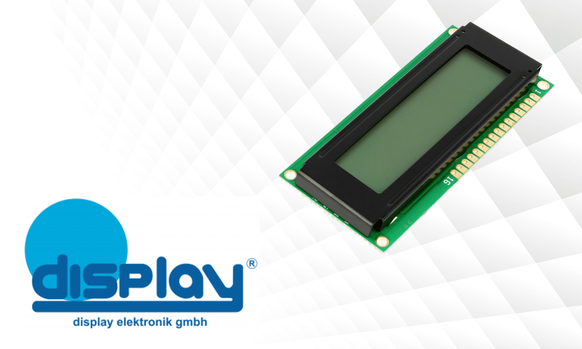 Pantalla LCD alfanumérica retroiluminada de 16x2