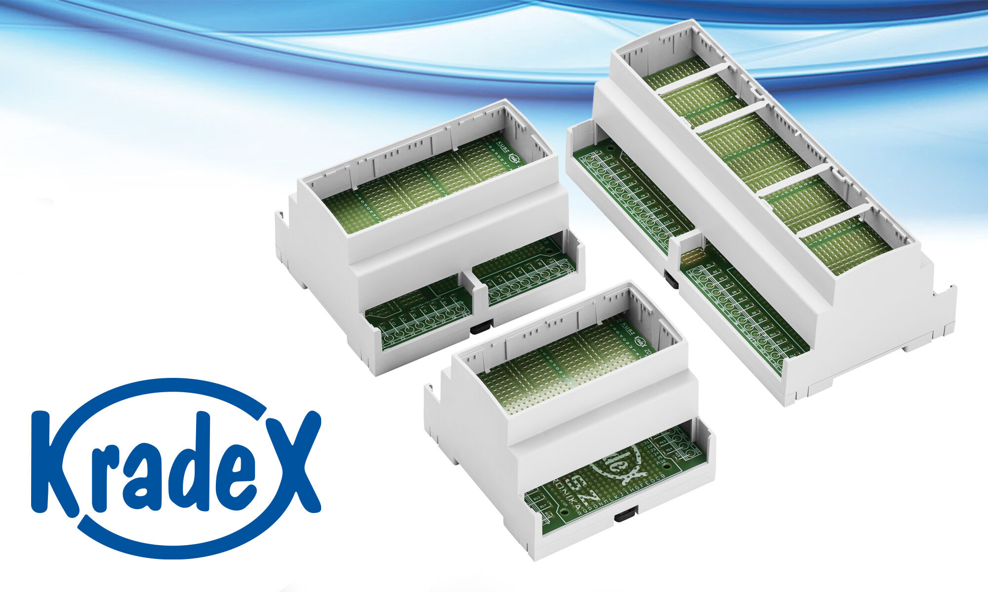 Carcasas Kradex para montaje en carril DIN
