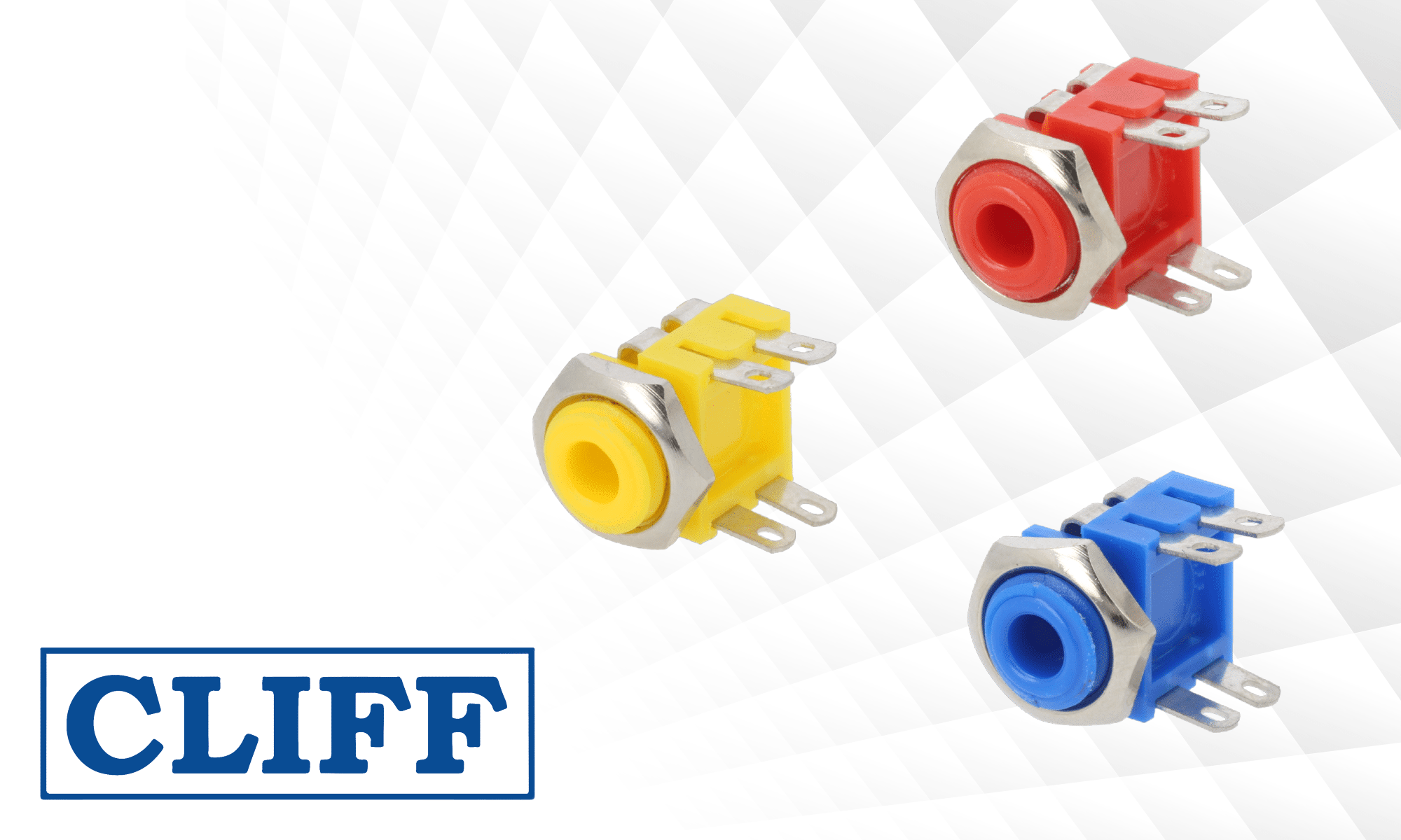Enchufes jack 3,5mm de colores de la marca Cliff