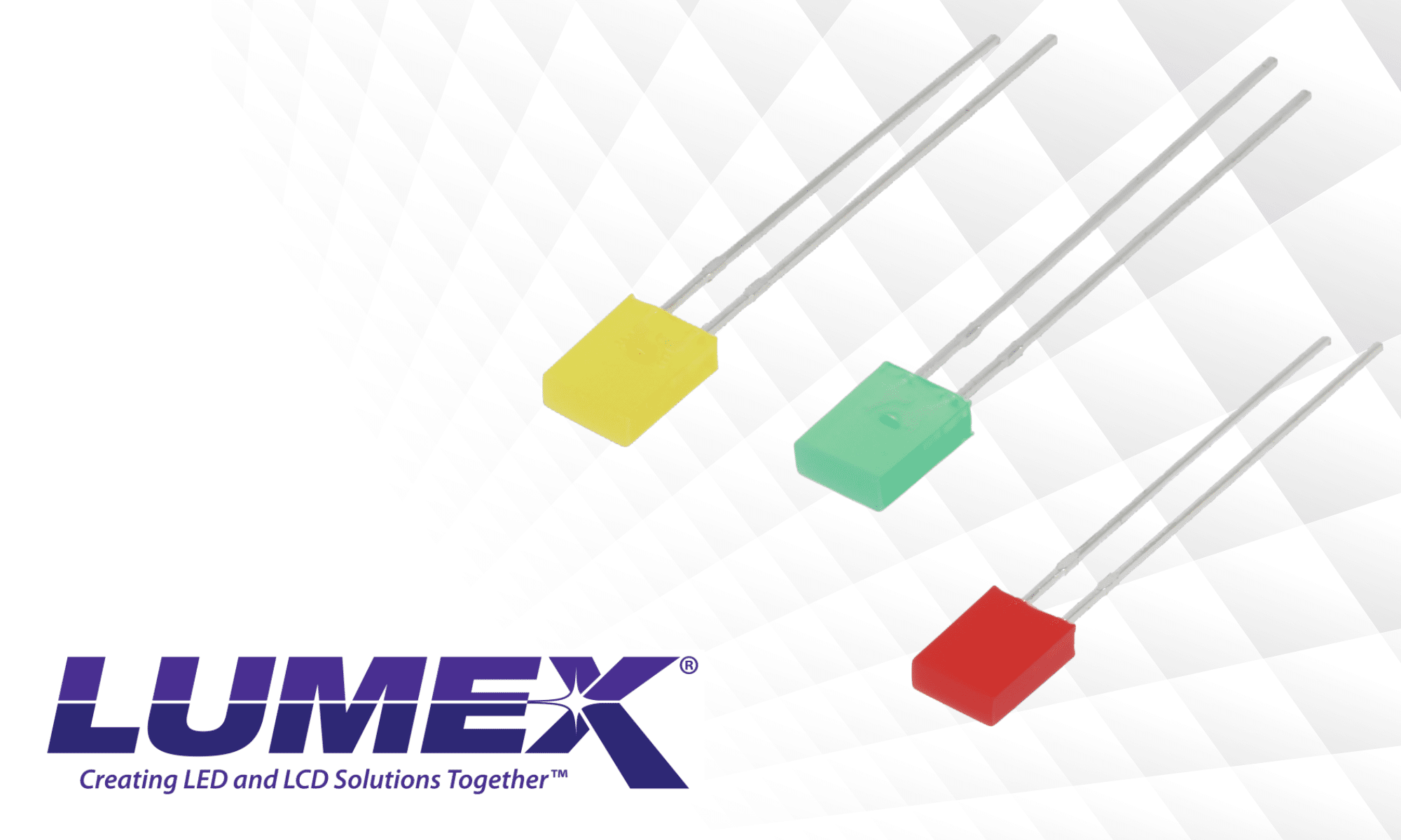 Diodos LED rectangulares de la marca Lumex