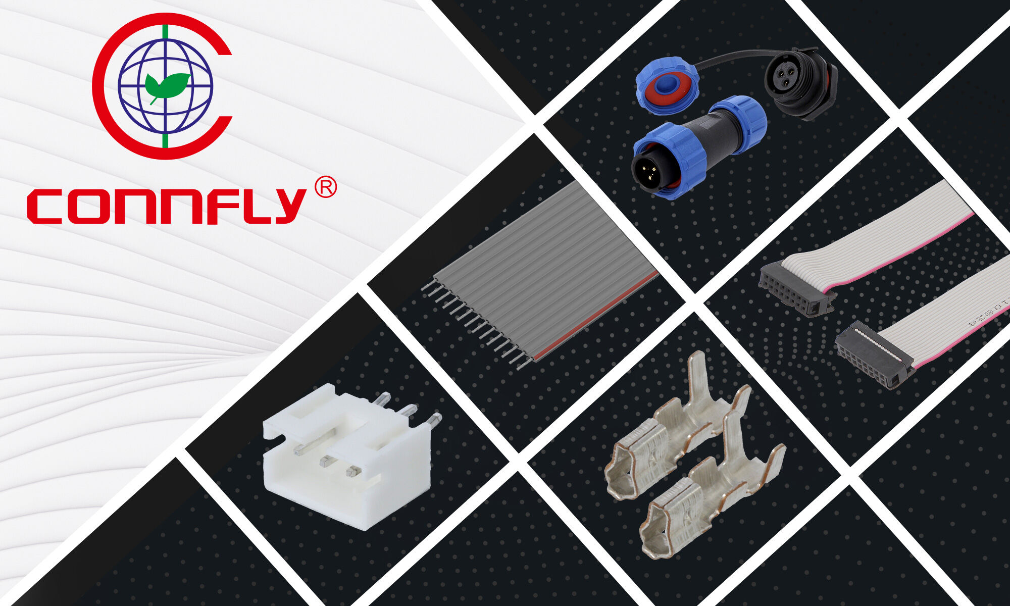 Conectores de cinta y cables de la marca CONNFLY