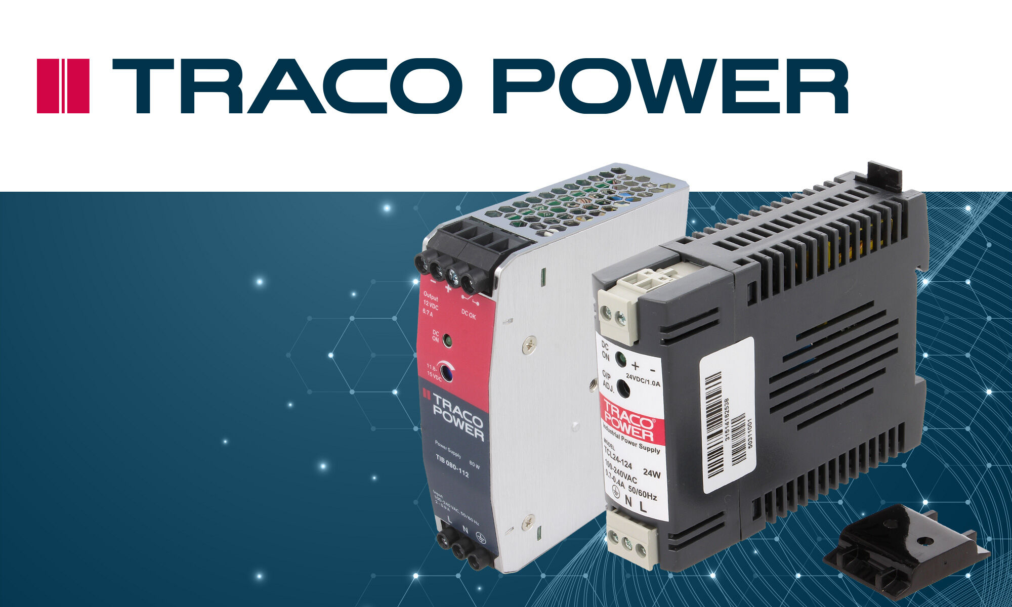 Fuentes de alimentación Traco Power para montaje en riel DIN