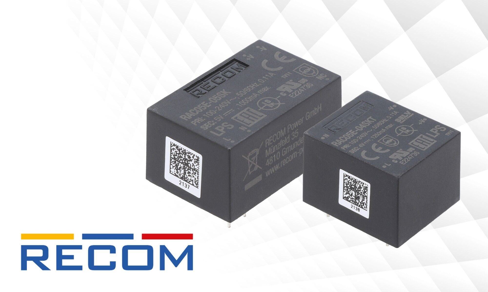 Convertidores AC/DC compactos de 5W para aplicaciones industriales