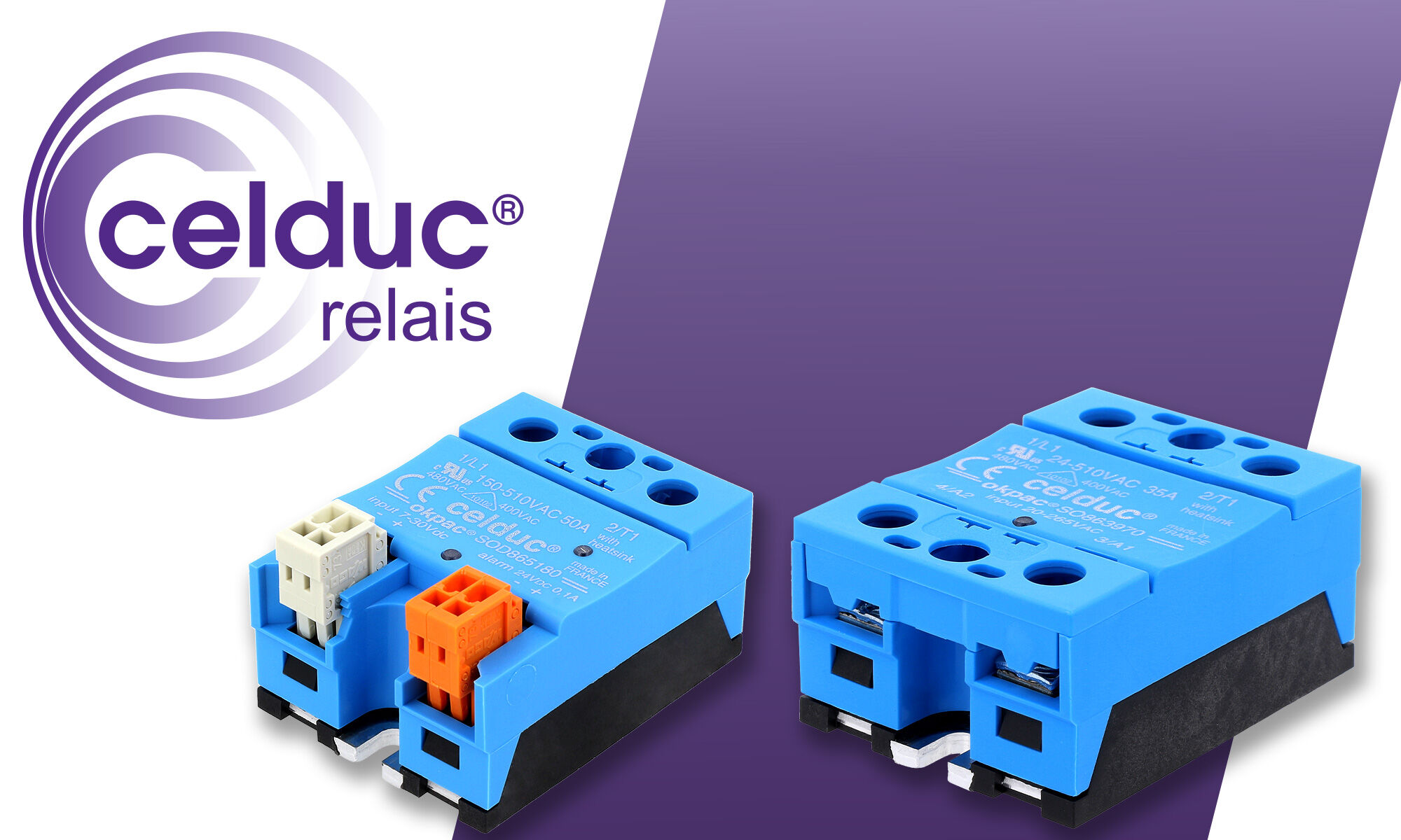Relés semiconductores okpac® de la marca Celduc