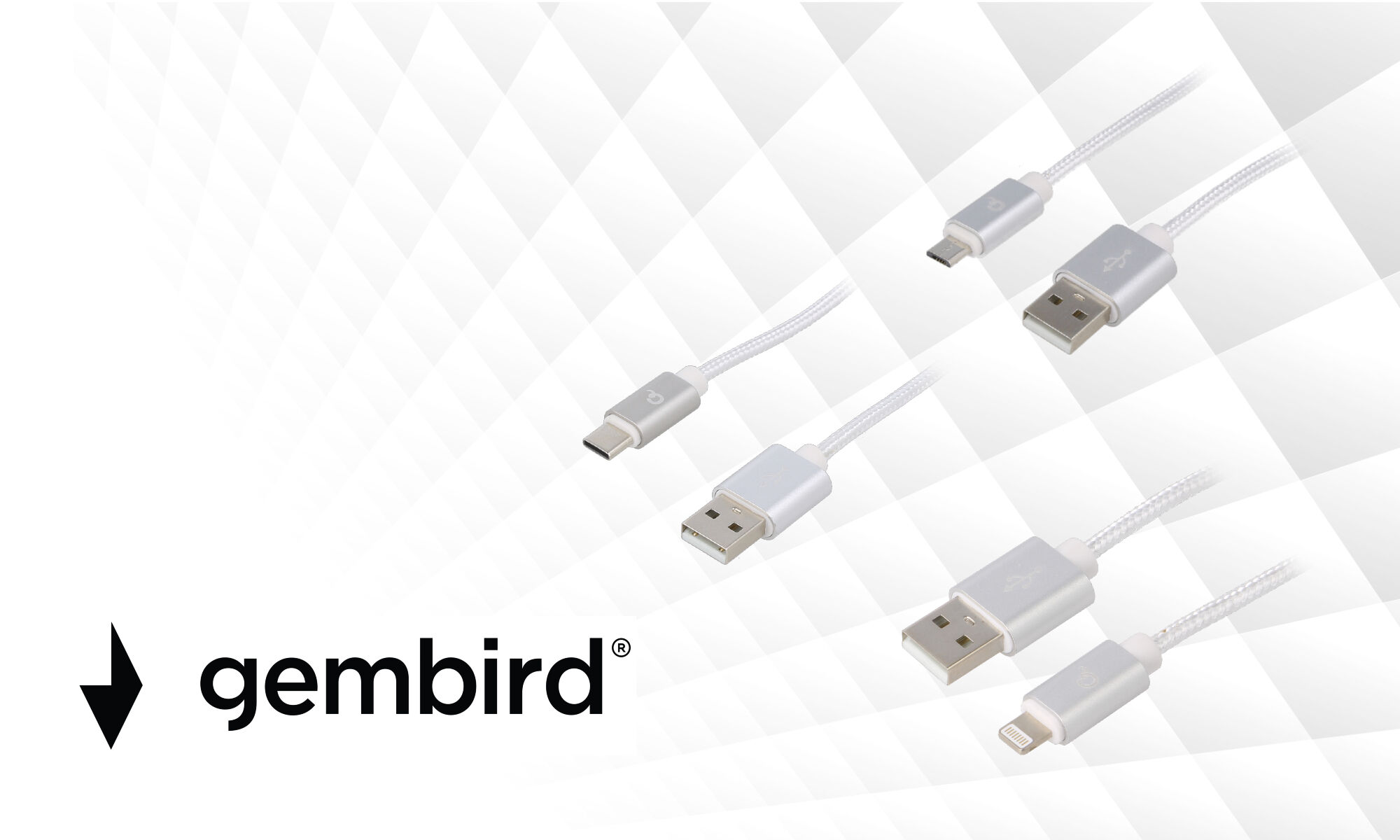 Cables USB de la marca Gembird en trenzado textil