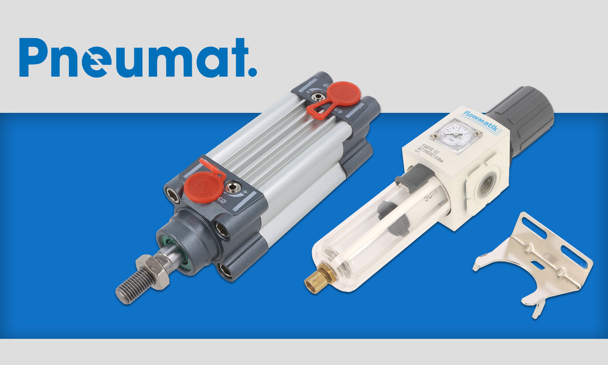 Actuadores y elementos de instalación de la marca Pneumat