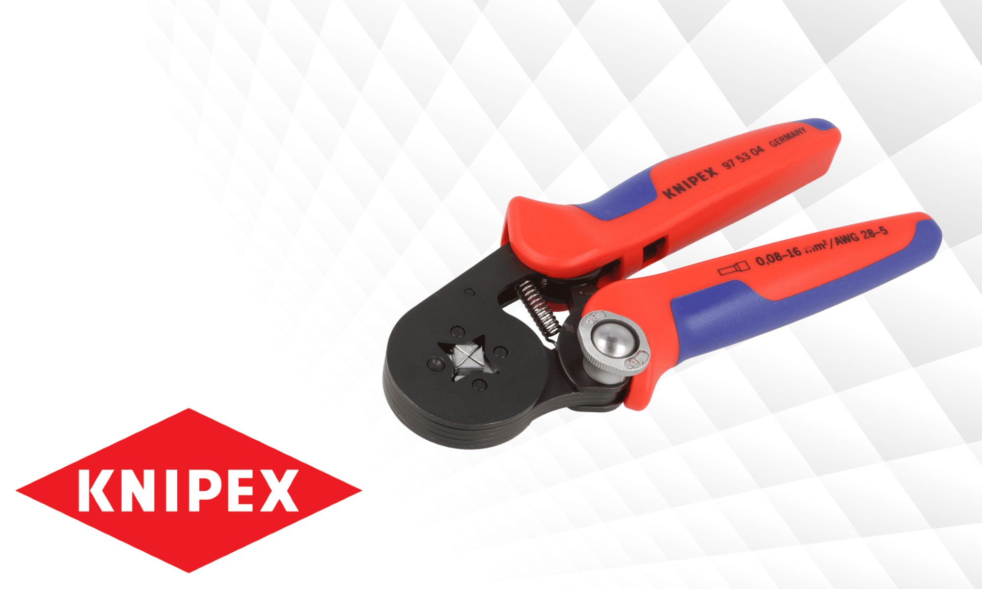 Herramienta de crimpado para terminales de manguitos KNIPEX