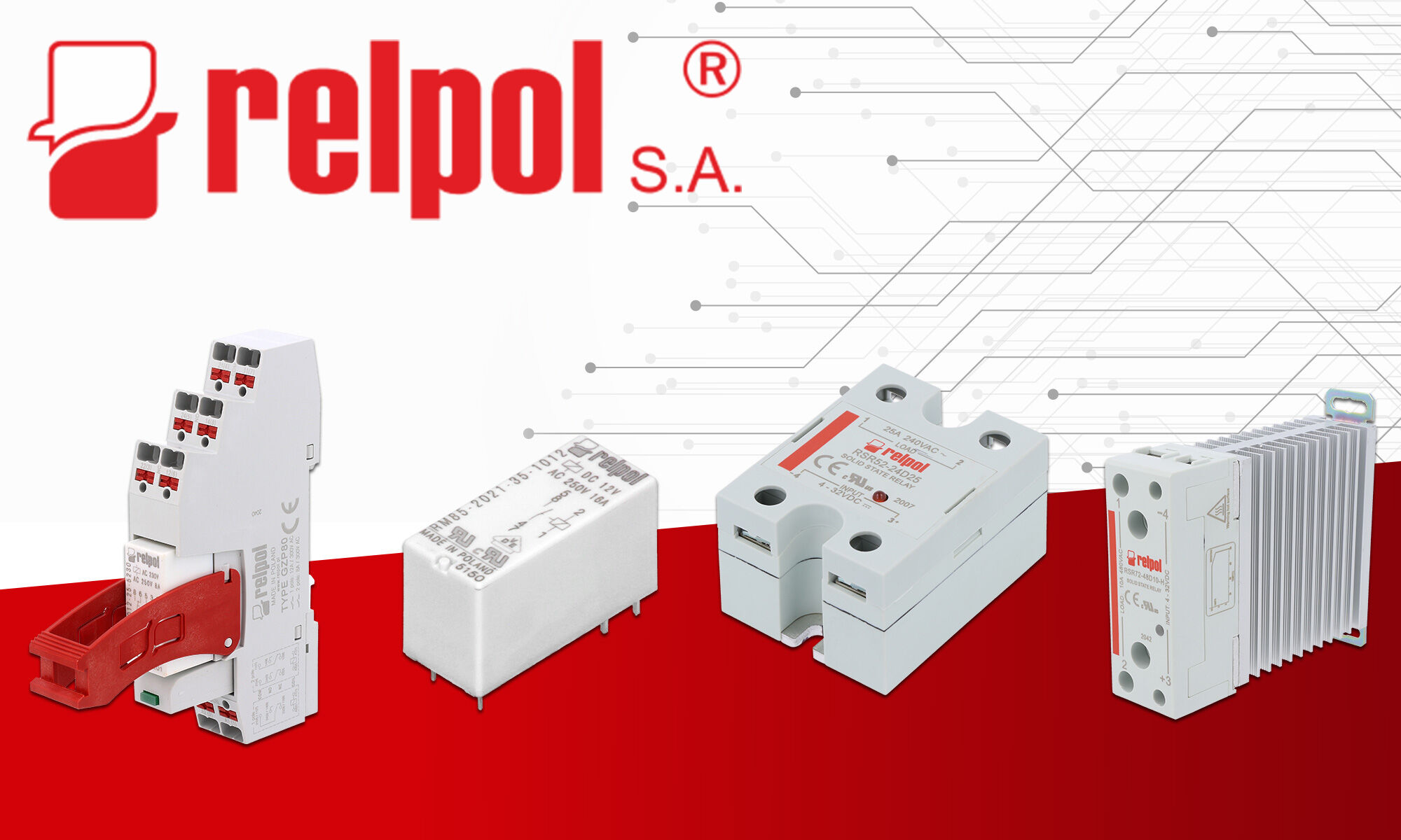 Relés electromagnéticos y de estado sólido de Relpol