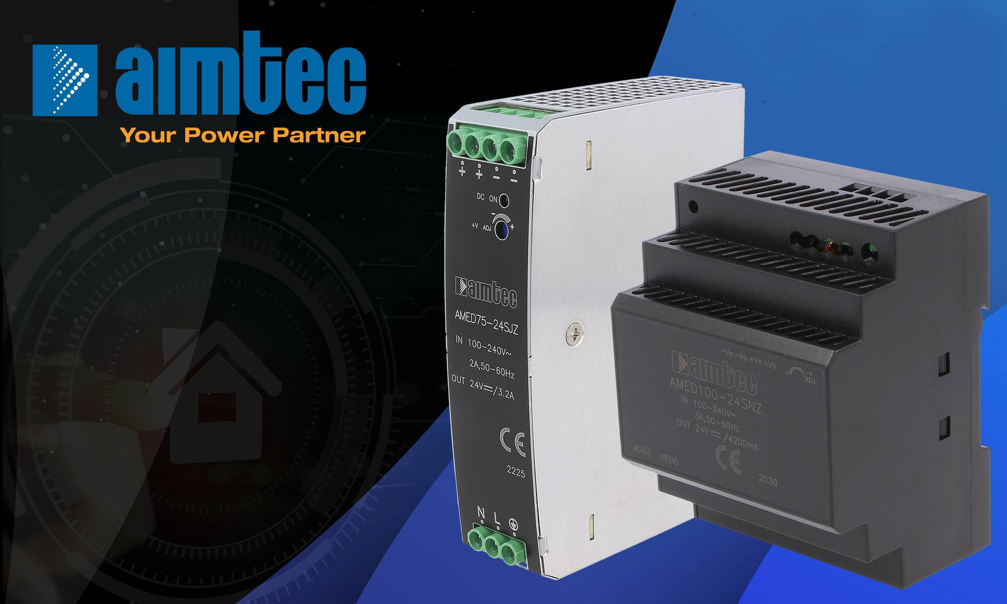 Aimtec’s DIN-Rail AC/DC Power Supplies