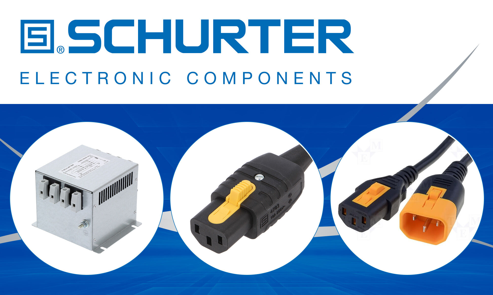SCHURTER components for power supply circuits and connections