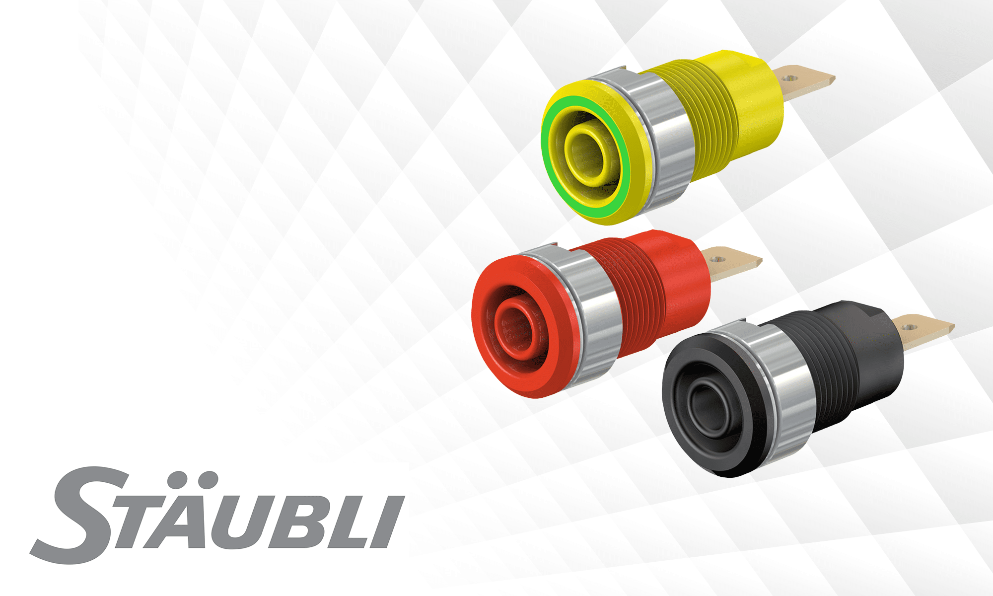 SLB4-F6,3 series banana sockets by Staubli