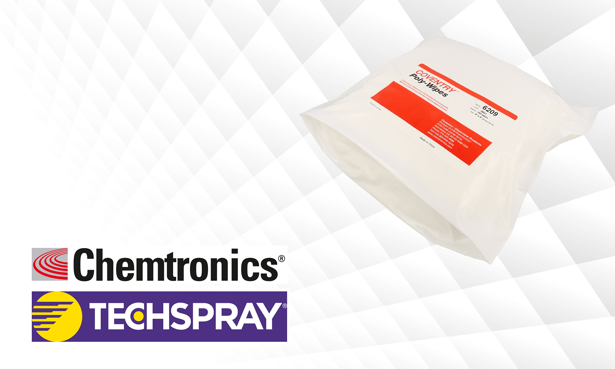Sausie drānas tīrītāji no Chemtronics un Techspray