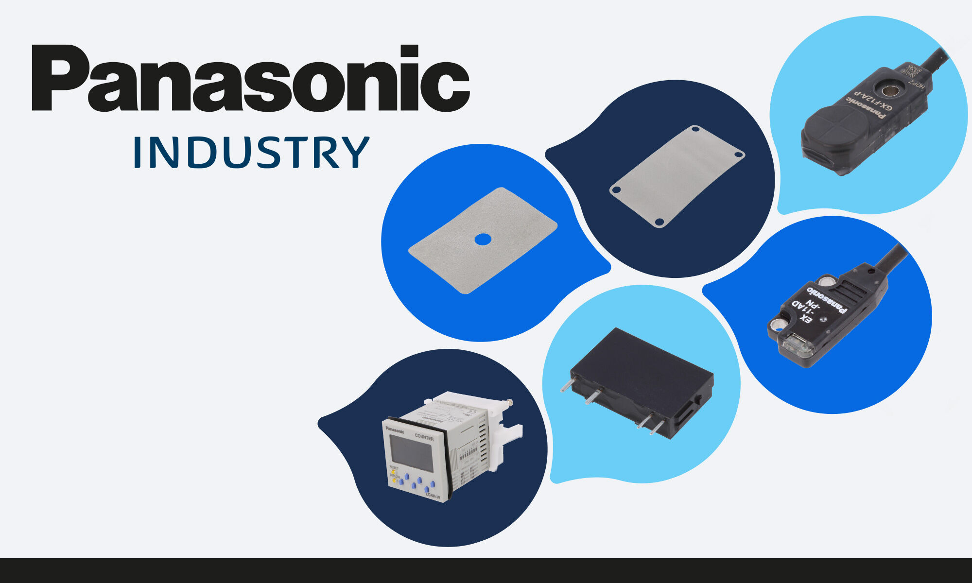 Panasonic components for automation systems and industrial equipment