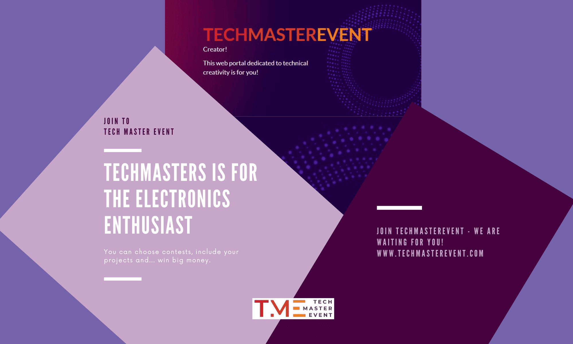 TechMasterEvent - portal que ofrece a los usuarios oportunidades cósmicas