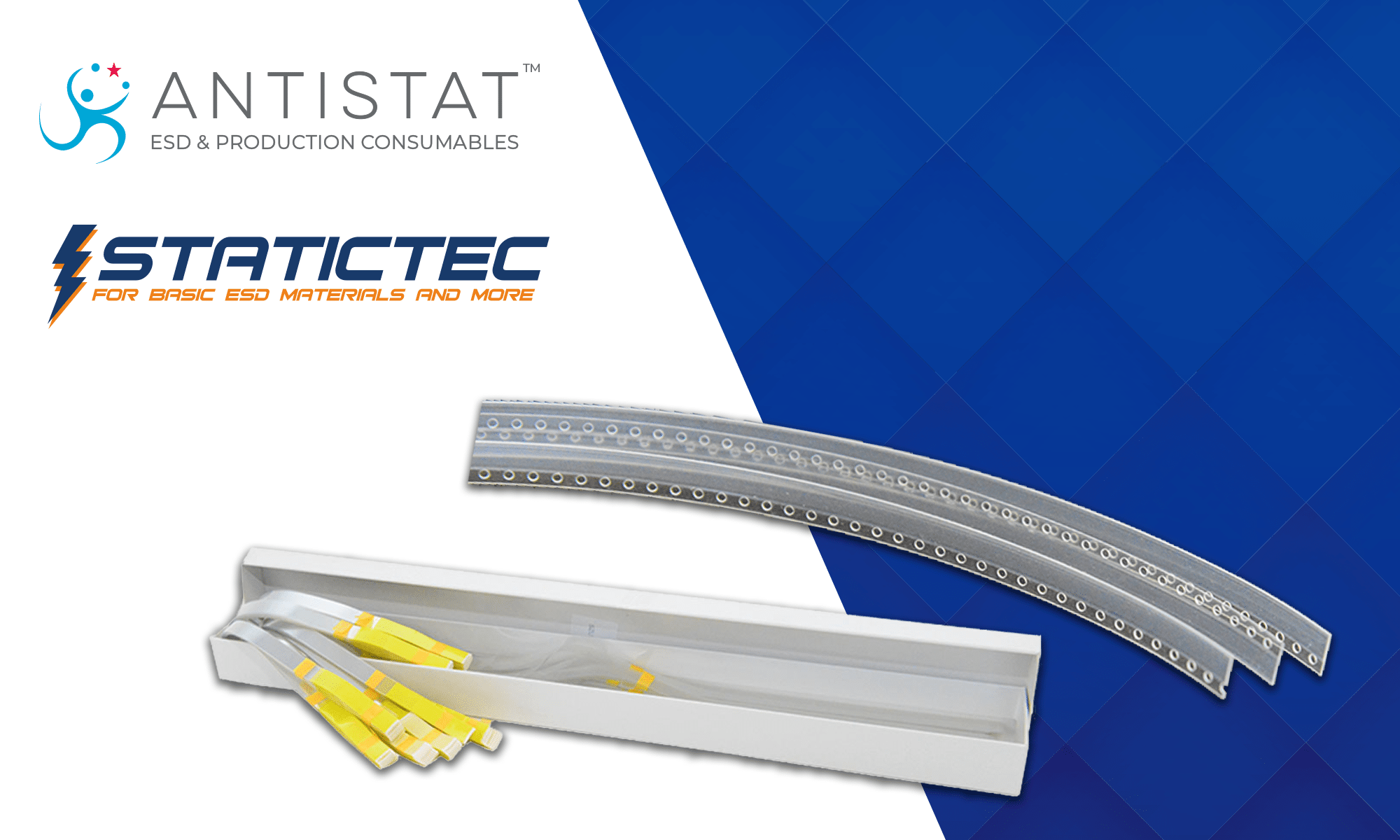 ESD connectors and tapes for SMT components