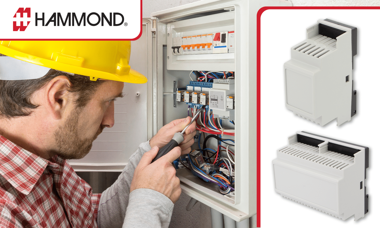 Hammond enclosures for DIN/TH35 rails | Transfer Multisort Elektronik