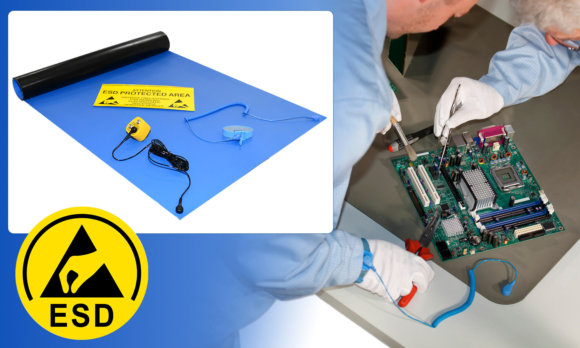 Bench mats and other ESD accessories
